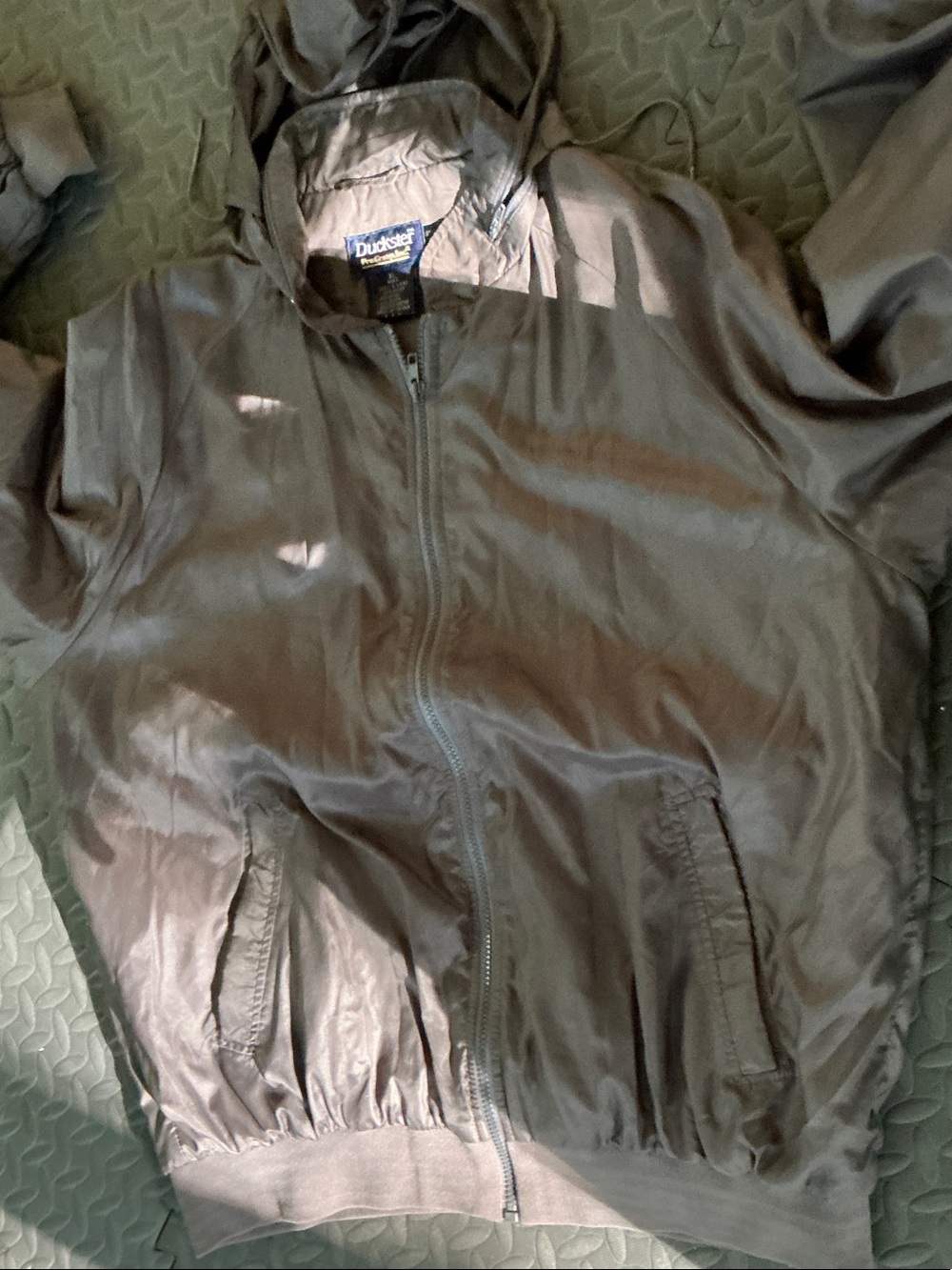 Duckhead Men's Hooded Windbreaker Jacket in Olive